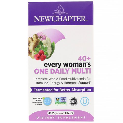 New Chapter, 40+ Every Woman's One Daily Multi, 48 Vegetarian Tablets فوائد
