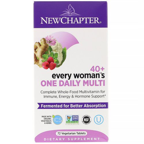 New Chapter, 40+ Every Woman's One Daily Multi, 72 Vegetarian Tablets فوائد