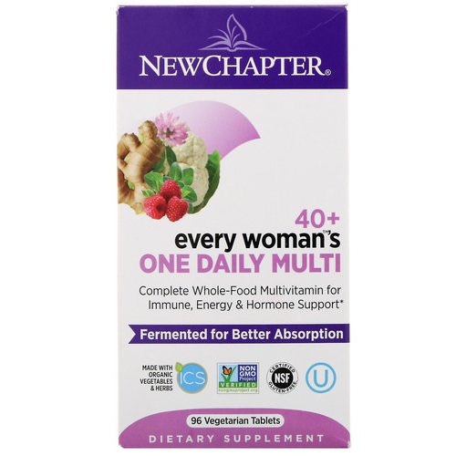 New Chapter, 40+ Every Woman's One Daily Multi, 96 Vegetarian Tablets فوائد