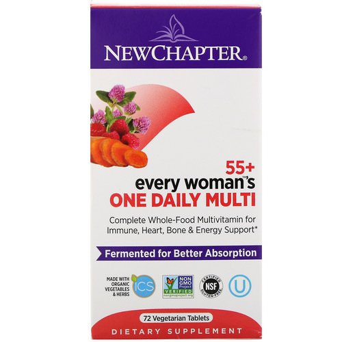 New Chapter, 55+ Every Woman's One Daily Multi, 72 Vegetarian Tablets فوائد