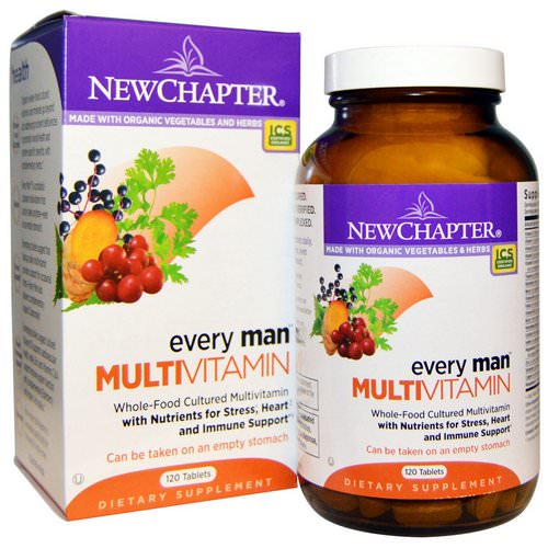 New Chapter, Every Man Multivitamin, 120 Tablets فوائد