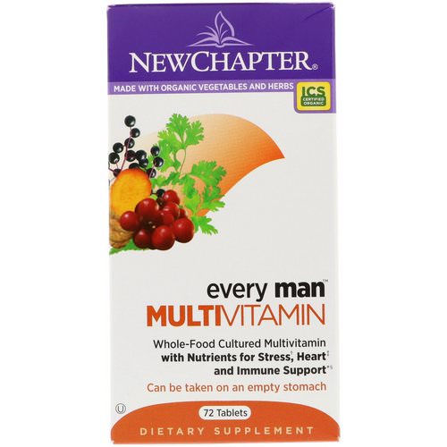 New Chapter, Every Man Multivitamin, 72 Tablets فوائد