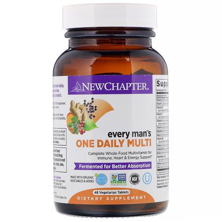 New Chapter Men's Multivitamins - الفيتامينات المتعددة للرجال, صحة الرجل, المكملات الغذائية