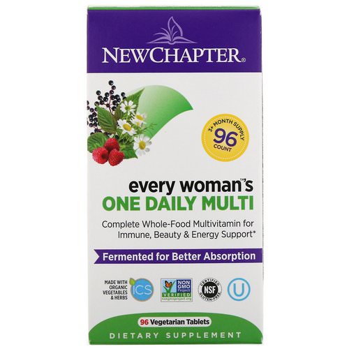 New Chapter, Every Woman's One Daily Multi, 96 Vegetarian Tablets فوائد
