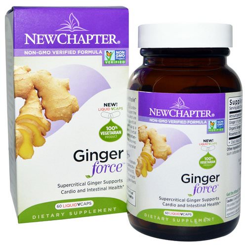 New Chapter, Ginger Force, 60 Vegetarian Capsules فوائد