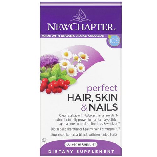 New Chapter, Perfect Hair, Skin & Nails, 60 Vegan Capsules فوائد
