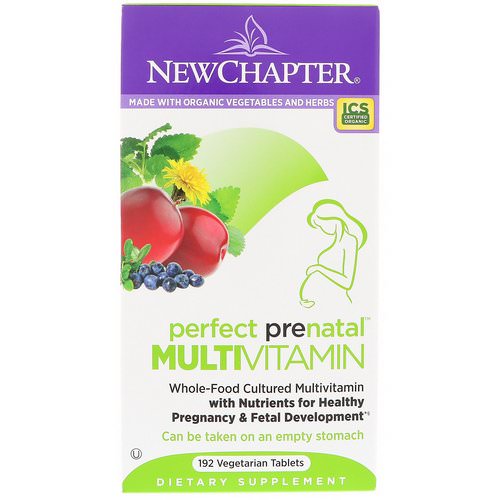 New Chapter, Perfect Prenatal Multivitamin, 192 Vegetarian Tablets فوائد