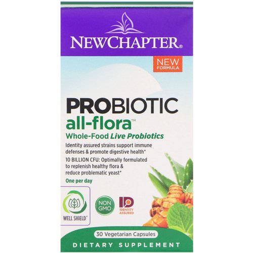 New Chapter, Probiotic All-Flora, 30 Vegan Capsules فوائد