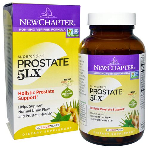 New Chapter, Prostate 5LX, Holistic Prostate Support, 120 Liquid Vcaps فوائد