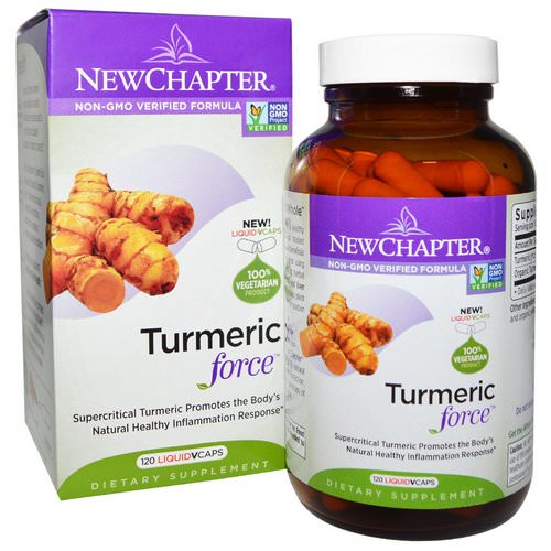 New Chapter, Turmeric Force, 120 Vegetarian Capsules فوائد
