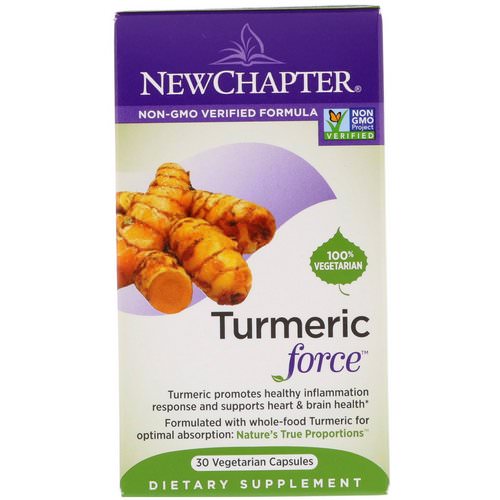New Chapter, Turmeric Force, 30 Vegetarian Capsules فوائد
