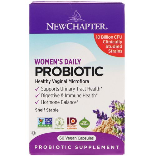 New Chapter, Women's Daily Probiotic, 10 Billion CFU, 60 Vegan Capsules فوائد