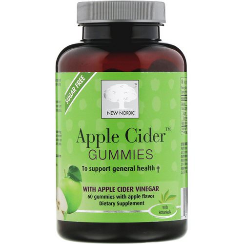 New Nordic, Apple Cider Gummies, Apple Flavor, 60 Gummies فوائد