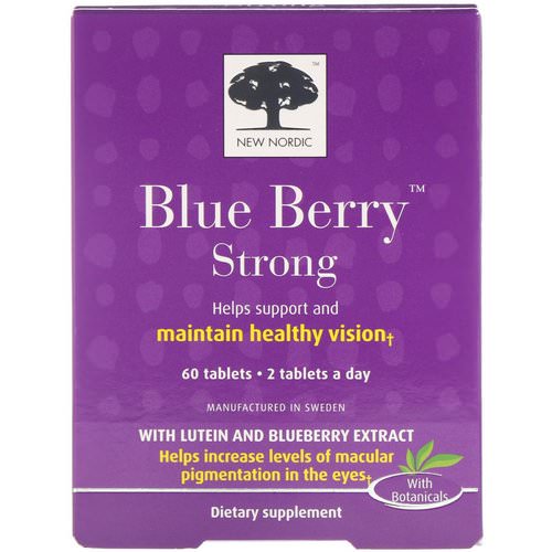 New Nordic, Blue Berry Strong, 60 Tablets فوائد