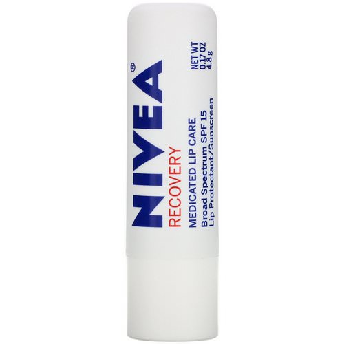 Nivea, Recovery, Medicated Lip Protectant & Sunscreen, SPF 15, 0.17 oz (4.8 g) فوائد
