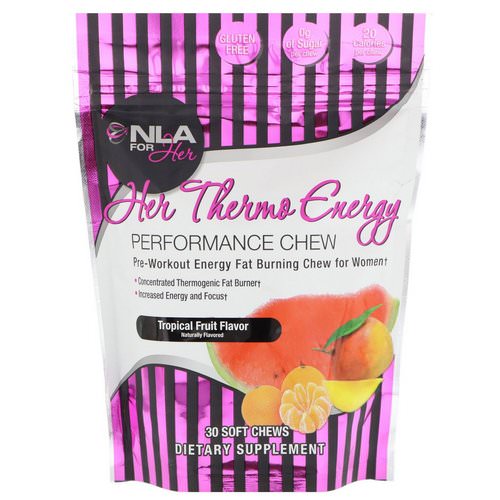 NLA for Her, Her Thermo Energy, Performance Chew, Tropical Fruit Flavor, 30 Soft Chews فوائد