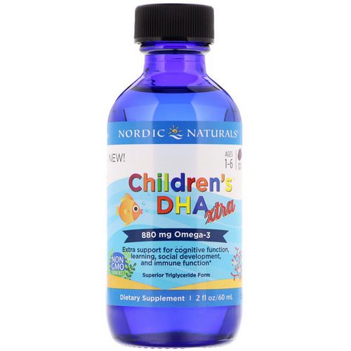 Nordic Naturals, Children's DHA Xtra, Berry Punch, 2 fl oz (60 ml) فوائد