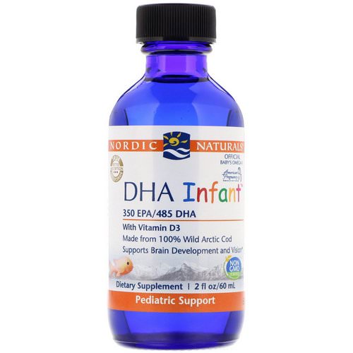 Nordic Naturals, DHA Infant, with Vitamin D3, 2 fl oz (60 ml) فوائد