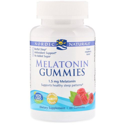 Nordic Naturals, Melatonin Gummies, Raspberry, 1.5 mg, 60 Gummies فوائد