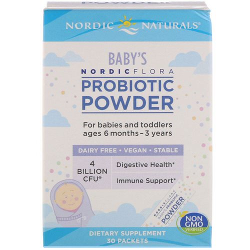 Nordic Naturals, Nordic Flora Baby's Probiotic Powder, 4 Billion CFU, 30 Packets فوائد