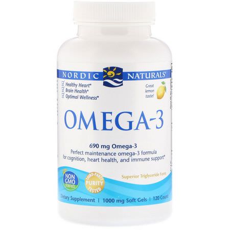 Nordic Naturals Omega-3 Fish Oil - زيت السمك أوميغا 3, Omegas EPA DHA, زيت السمك, المكملات الغذائية