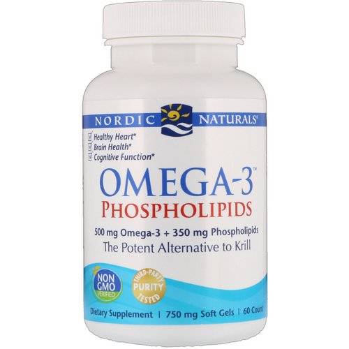 Nordic Naturals, Omega-3 Phospholipids, 750 mg, 60 Soft Gels فوائد