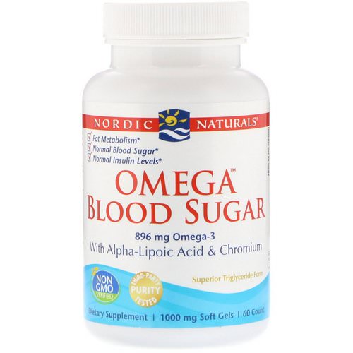 Nordic Naturals, Omega Blood Sugar, 1,000 mg, 60 Soft Gels فوائد