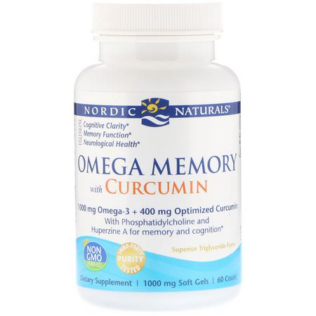Nordic Naturals Omega-3 Fish Oil Cognitive Memory Formulas - الذاكرة ,المعرفية ,زيت السمك أوميغا 3, Omegas EPA DHA