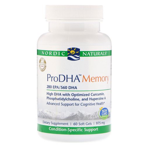 Nordic Naturals, ProDHA Memory, 975 mg, 60 Soft Gels فوائد