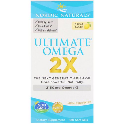 Nordic Naturals, Ultimate Omega 2X, 2150 mg, 120 Soft Gels فوائد