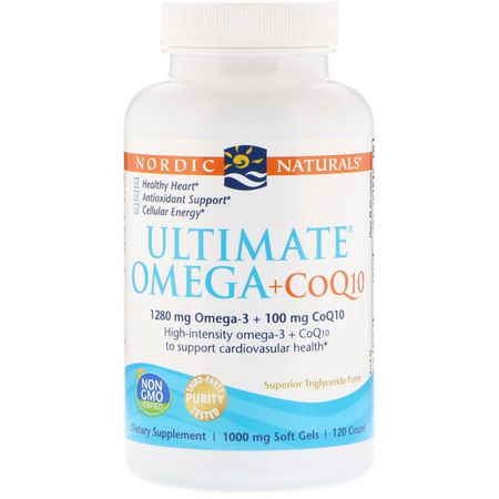 Nordic Naturals Omega-3 Fish Oil Coenzyme Q10 CoQ10 Formulas - أنزيم Q10, CoQ10, مضادات الأكسدة, زيت السمك أ,ميغا 3
