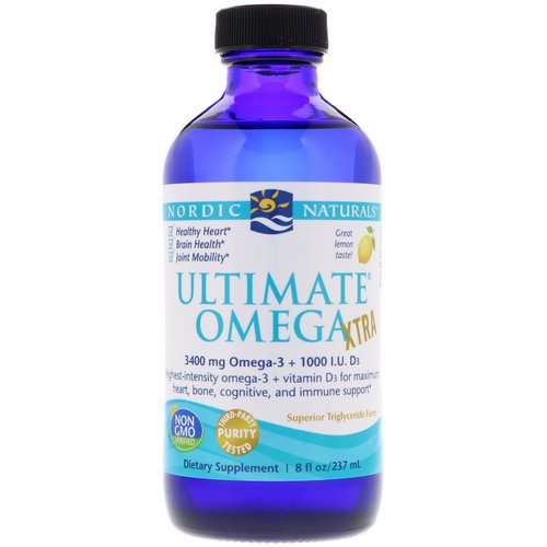 Nordic Naturals, Ultimate Omega Xtra, Lemon, 8 fl oz (237 ml) فوائد
