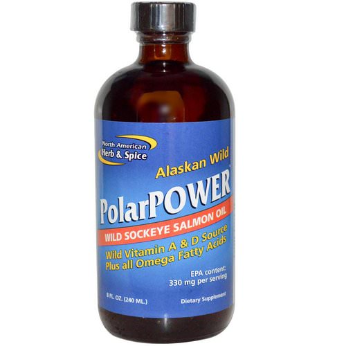 North American Herb & Spice, Alaskan Wild PolarPower, Wild Sockeye Salmon Oil, 8 fl oz (240 ml) فوائد