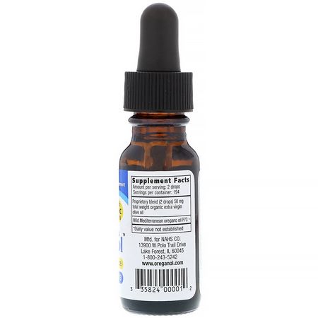 North American Herb & Spice, Oreganol P-73, .45 fl oz (13.5 ml):أنفلونزا, سعال