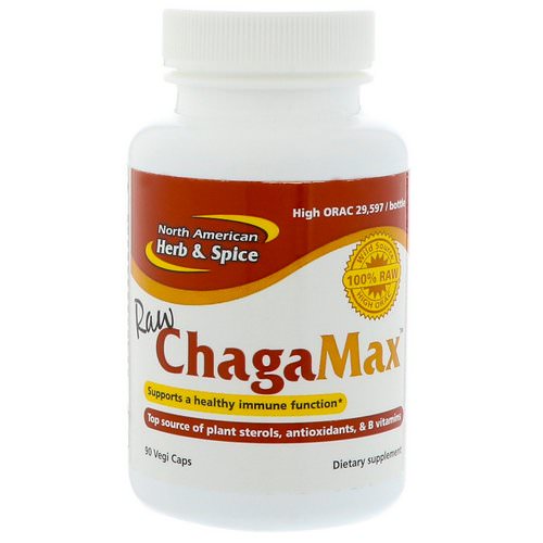 North American Herb & Spice, Raw ChagaMax, 90 Vegi Caps فوائد
