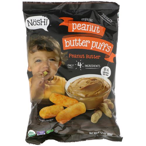 NosH! Toddler, Organic Peanut Butter Puffs, 2.12 oz (60 g) فوائد