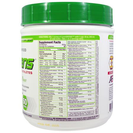 NovaForme, CytoGreens, Premium Green Superfood for Athletes, Acai Berry Green Tea Flavor, 1.2 lbs (535 g):المكملات الرياضية, التغذية الرياضية