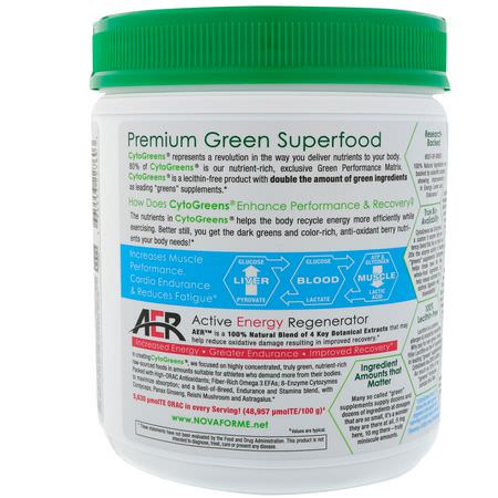 NovaForme Greens Superfood Blends Sports Supplements - المكملات الرياضية, الرياضة ,التغذية, س,برف,دز, الخضر