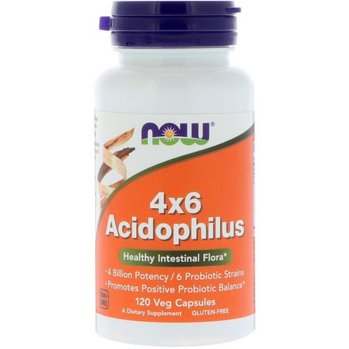 Now Foods, 4x6 Acidophilus, 120 Veg Capsules فوائد