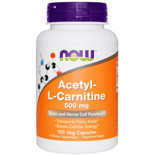 Now Foods, Acetyl-L Carnitine, 500 mg, 100 Veg Capsules فوائد