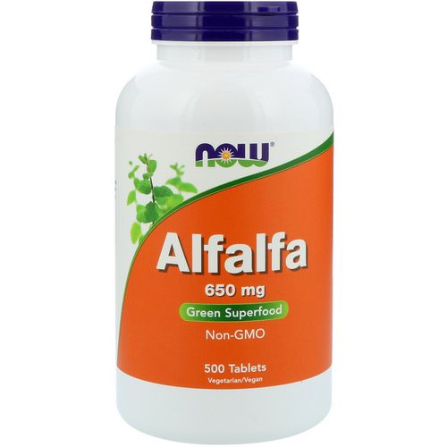 Now Foods, Alfalfa, 650 mg, 500 Tablets فوائد