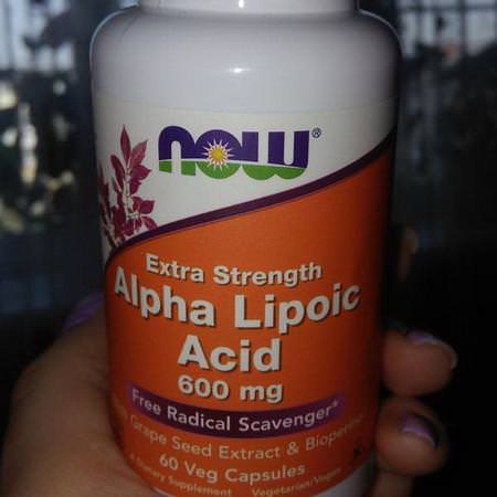 Now Foods, Alpha Lipoic Acid, Extra Strength, 600 mg, 60 Veg Capsules