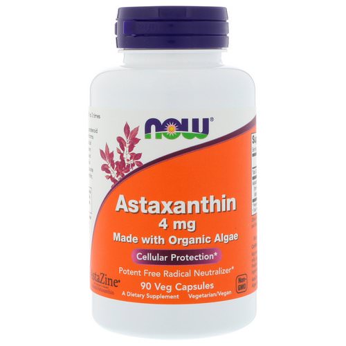 Now Foods, Astaxanthin, 4 mg, 90 Veg Capsules فوائد
