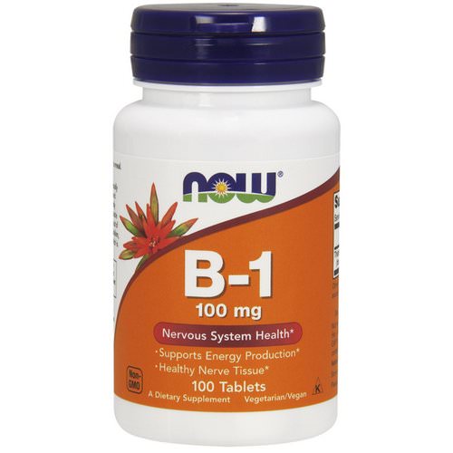 Now Foods, B-1, 100 mg, 100 Tablets فوائد