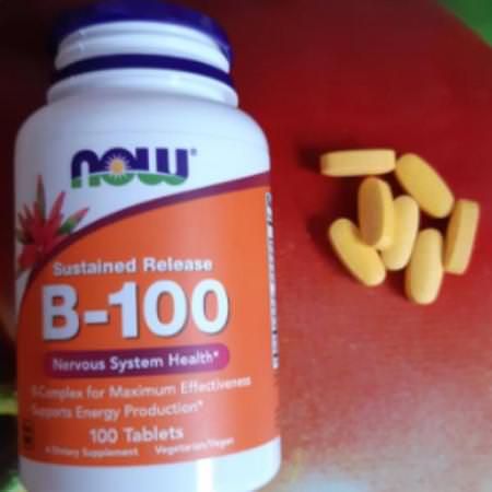 Now Foods, B-100, Sustained Release, 100 Tablets