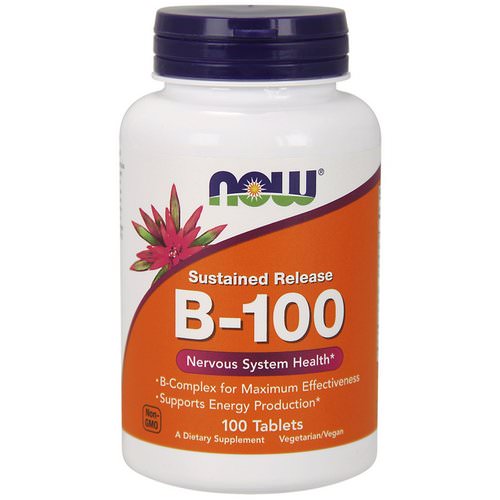 Now Foods, B-100, Sustained Release, 100 Tablets فوائد