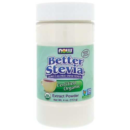 Now Foods, Better Stevia, Organic Extract Powder, 4 oz (113 g) فوائد