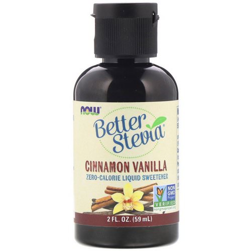 Now Foods, Better Stevia, Zero-Calorie Liquid Sweetener, Cinnamon Vanilla, 2 fl oz (60 ml) فوائد