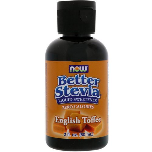 Now Foods, Better Stevia, Zero-Calorie Liquid Sweetener, English Toffee, 2 fl oz (60 ml) فوائد
