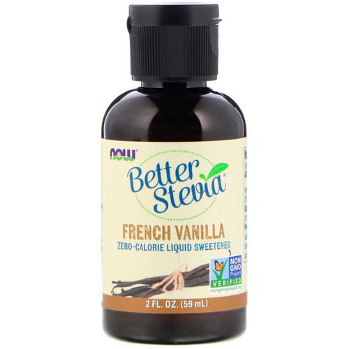 Now Foods, Better Stevia, Zero-Calorie Liquid Sweetener, French Vanilla, 2 fl oz (59 ml) فوائد